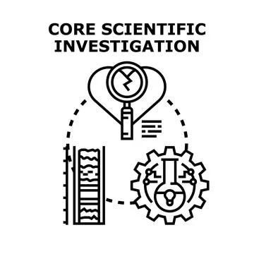 Scientific investigation concept analyzing research and data Stock Illustration