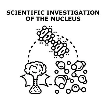 Scientific investigation of molecule structure and dna research Stock Illustration