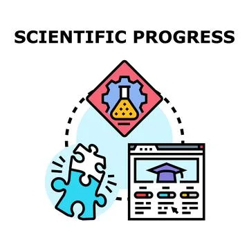 Scientific knowledge developing research and education concept Stock Illustration