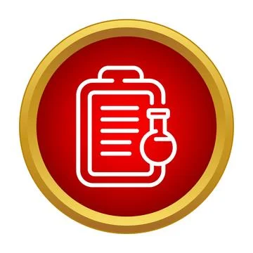 Scientific lab report analysis research icon Stock Illustration