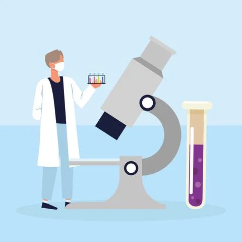 Scientific lab test tubes 스톡 일러스트
