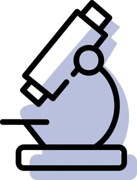 Scientific laboratory microscope for research analysis Stock Illustration