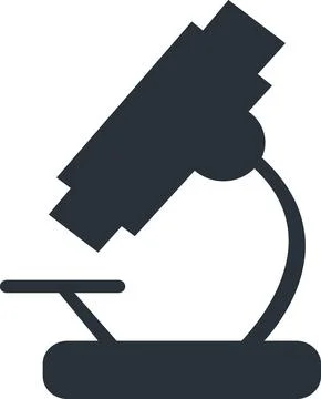 Scientific laboratory microscope for research icon Stock Illustration