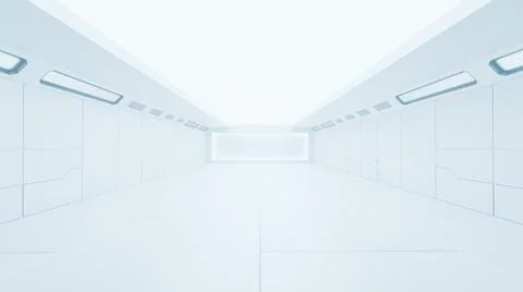 Scientific laboratory or empty white room. Technology background and science  Stock Illustration