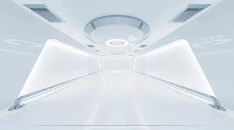 Scientific laboratory or empty white room. Stock Photos