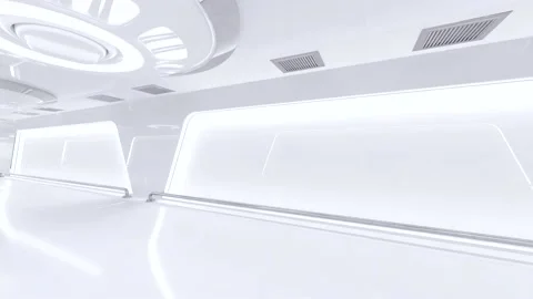 Scientific laboratory or Sci- Fi Corridor. Two camera angles shot. Stock Footage 172273690