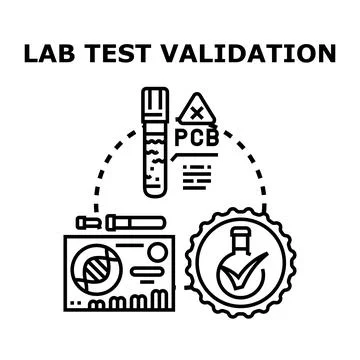 Scientific laboratory test validation and quality control 库存插图
