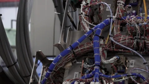 Scientific looking cable system Stock Footage 91842686