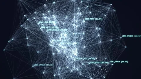 Scientific math digital communication networ Stock Footage 336522683