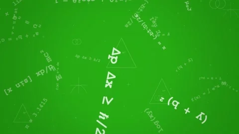 Scientific math graphic motion mathematical formulas Stock Footage 336522746