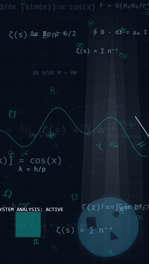 Scientific math vertical on black background 스톡 동영상 336522829