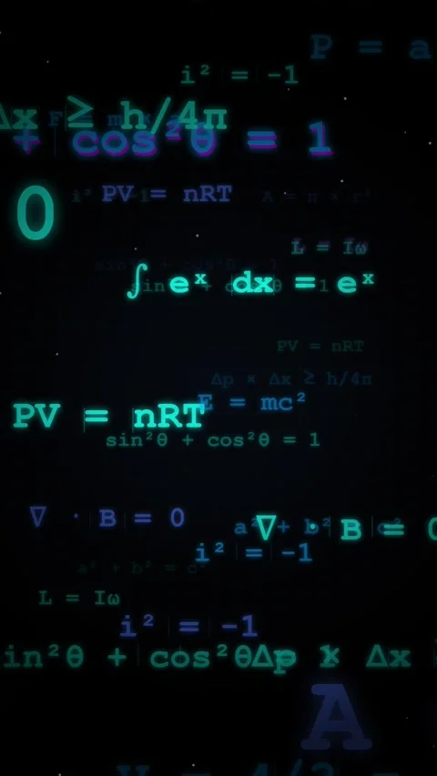 Scientific math vertical overlay background 스톡 동영상 336523374