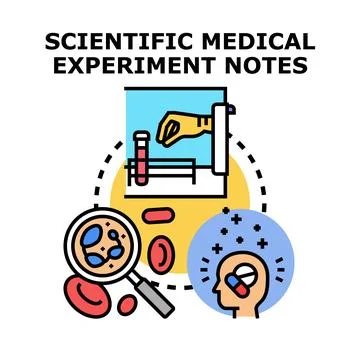 Scientific medical experiment notes concept vector Stock Illustration