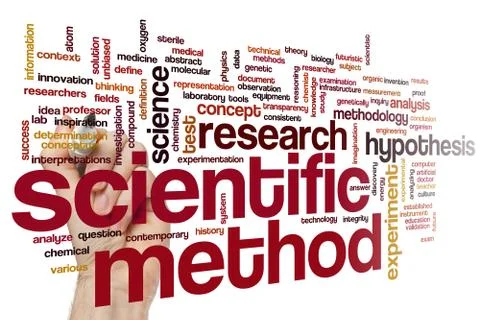 Scientific method word cloud Stockfoto's