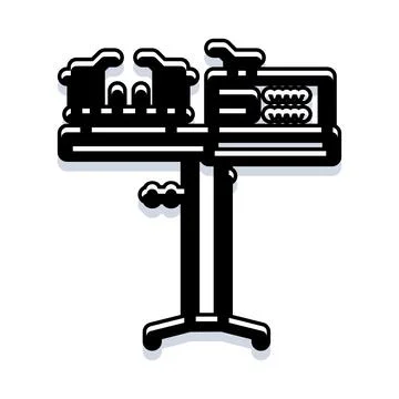 Scientific microscope analyzing biological samples in laboratory Illustrazione stock