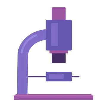 Scientific microscope biological research laboratory vector icon illustration Stock Illustration