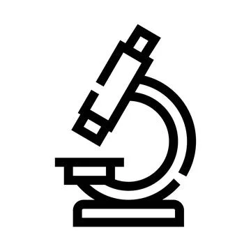 Scientific microscope icon exploring research and biology Stock Illustration