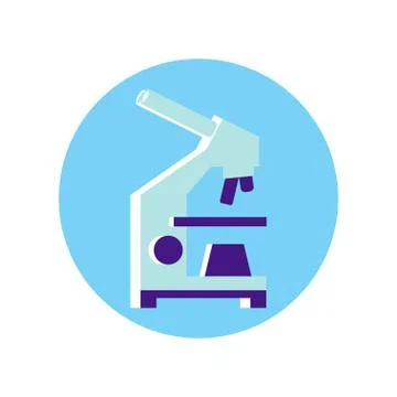 Scientific microscope icon. Vector illustration. Stock Illustration
