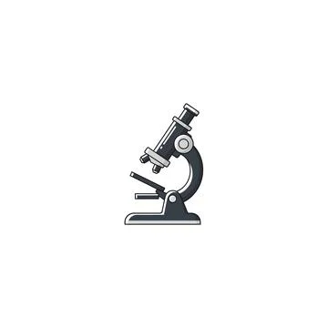 Scientific microscope illustration for laboratory and research Stock Illustration