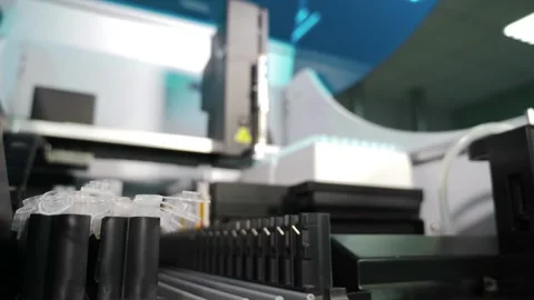 Scientific Microscope Lab Research Closeup Stock Footage 291278040