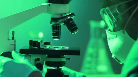 Scientific Microscope Lab Research Closeup Stock Footage 291281311