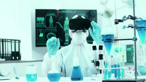 Scientific Microscope Lab Research Closeup Stock Footage 291281772