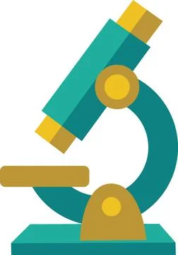 Scientific microscope laboratory equipment flat icon Stock Illustration