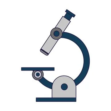 Scientific microscope tool blue lines 스톡 일러스트