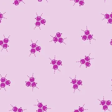 Scientific molecular structure glyph seamless pattern Illustrazione stock