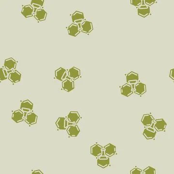 Scientific molecular structure glyph vector seamless pattern Stock Illustration