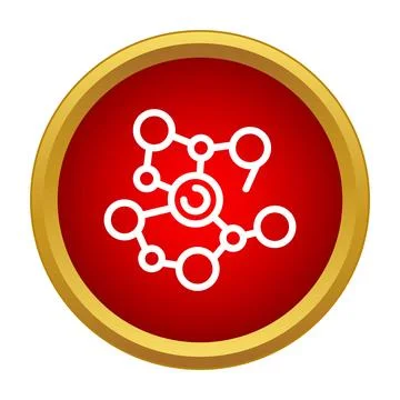 Scientific molecule structure connecting network diagram icon 스톡 일러스트