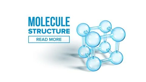 Scientific Molecule Structure Landing Page Vector Illustrazione stock
