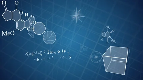 Scientific Motion Background on Blueprint 库存影片 87122264