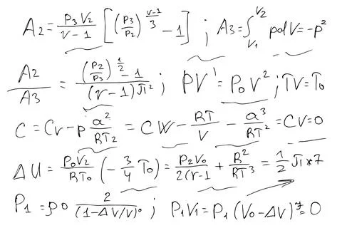 Scientific physical formulas and calculations. educational background hand-drawn Stock Illustration