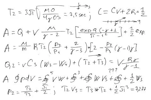 Scientific physical formulas and calculations. educational background hand-drawn Stock Illustration