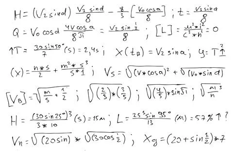 Scientific physical formulas and calculations. educational background hand-drawn Stock Illustration