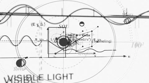 Scientific Principles Visualization - White Prints Stock Footage 339203697