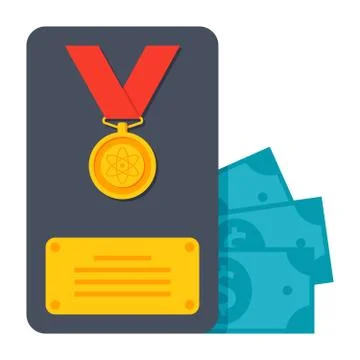 Scientific Prize Vector Icon Stock Illustration