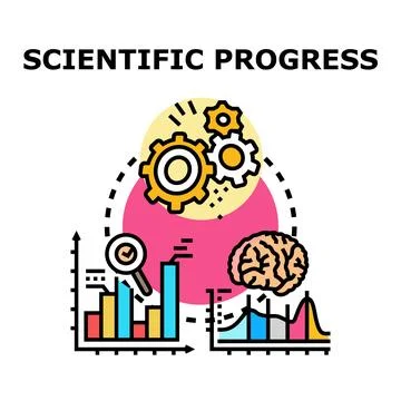Scientific progress concept exploring research and analytical development イラスト素材