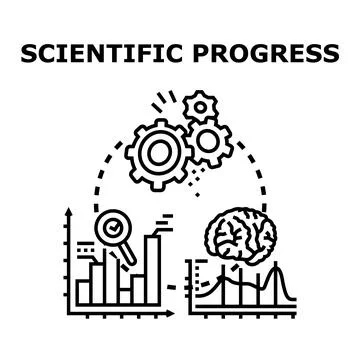 Scientific progress concept exploring research and analytical development イラスト素材