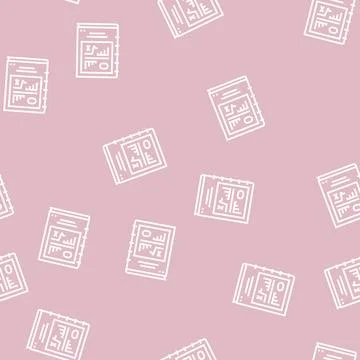 Scientific report line seamless pattern Illustrazione stock