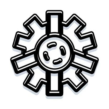 Scientific research and development engine working concept Stock Illustration