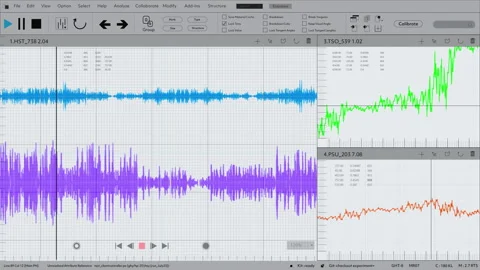 Scientific Research Audio Engineering Screen Template White Theme Stock Footage 319832011
