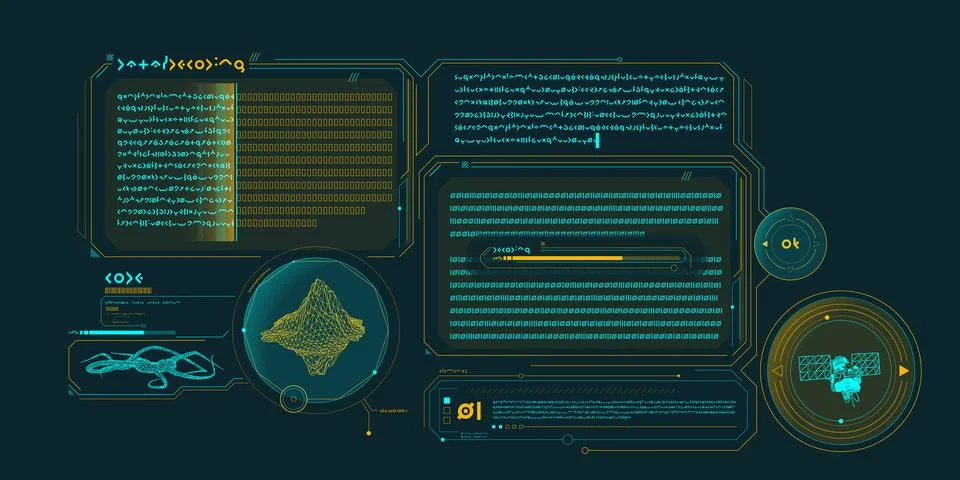 Scientific research data processing interface. イラスト素材