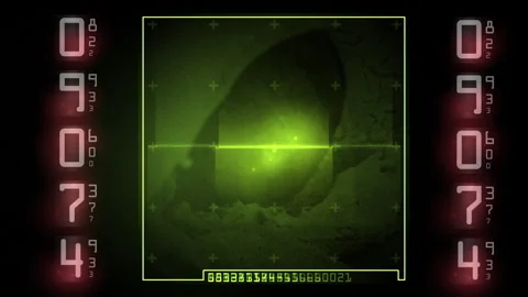 Scientific research data scanning on futuristic screen Stock Footage 340308780
