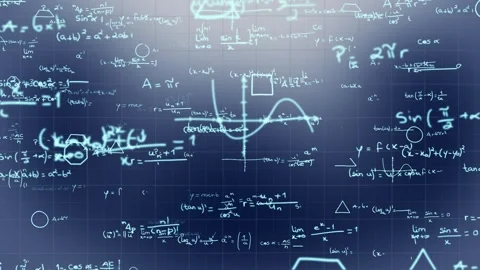 Scientific research formulas and equations background Stock Footage 316025726