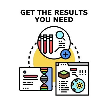 Scientific research getting accurate laboratory test results Stock Illustration