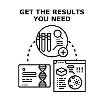 Scientific research getting accurate laboratory test results Illustrazione stock