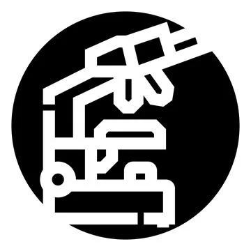 Scientific research microscope icon analyzing biological elements 库存插图