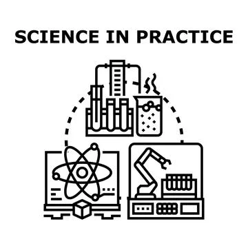 Scientific research practice engaging modern lab technology Stock Illustration